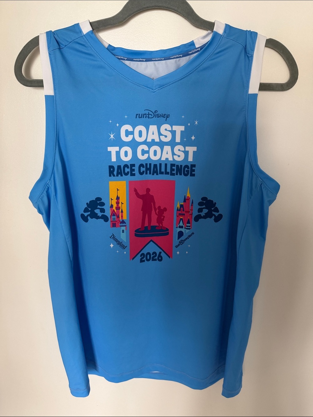 rRunDisney Coast to Coast Race Challenge 2026 Blue Singlet size L